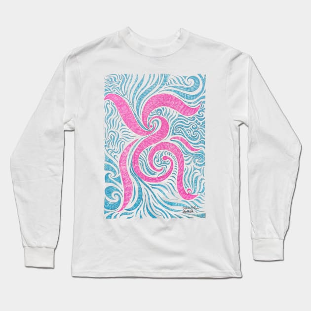 Psychedelic monogram Long Sleeve T-Shirt by Barschall